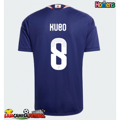 Camisa de Futebol Japão Takefusa Kubo #8 Equipamento Principal Mundo 2026 Manga Curta